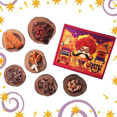 GO DESi -Limited Edition Bespoke Handmade Gift Box - Contains Imli pop, Amla Bites, Beetroot Amla, Lemon Chaat, and Jackfruit Bar