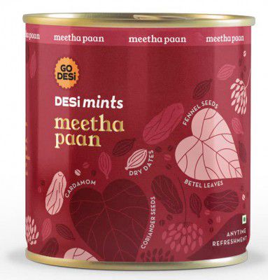 GO DESi Meetha Paan Mouth Fresheners, Desi Mints, Refreshing Mouthfreshener, Mukhwas,90 Gm (Pack Of 1)