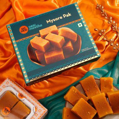 GO DESi Mysore Pak 200 grams, DESi Meetha, Sweets Indian Mithai