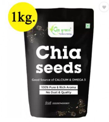 GO GRASS Chia Seed, Gluten Free, Vegan, Raw, Keto Friendly Chia Seeds  (1000 g)