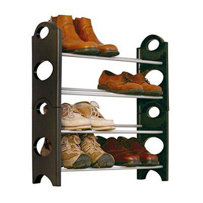 Go Hooked 4 Layer Plastic Shoe Rack | Shoe Rack | Plastic Shoe Rack