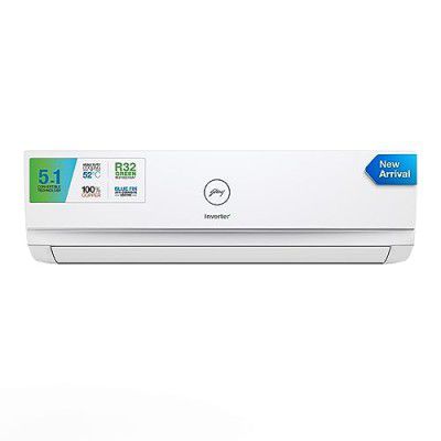 Godrej 1.5 Ton 3 Star, 5-in-1 Convertible Cooling, Inverter Split AC (Copper, Heavy-Duty Cooling at 52 Deg Celcius, 2023 Model, AC 1.5T EI 18TINVR32 WWD, White)