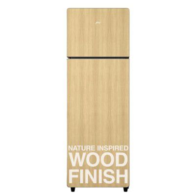 Godrej 244 L 2 Star Wood Finish, 30 Days Farm Freshness, Frost Free Inverter Double Door Refrigerator (2024 Model, RT EONVOGUE 280B RI OK WD, Oak Wood)