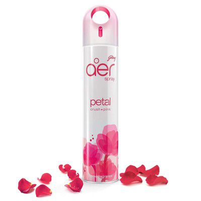 Godrej aer Spray | Room Freshener for Home & Office - Petal Crush Pink (220 ml) | Long-Lasting Fragrance