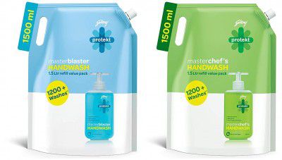 Godrej Protekt Masterblaster Liquid Handwash Refill, 1500 ml & Masterchef’s Liquid Handwash Refill, 1500 ml