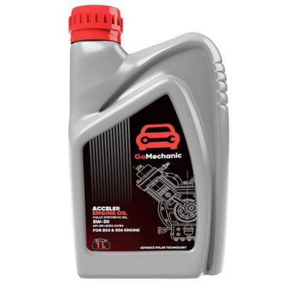 GoMechanic Acceler 5W 30 API SN+ Advance Polar Technology High Performance Longer Protection Full Synthetic Engine Oil For All Passenger Cars, 1L