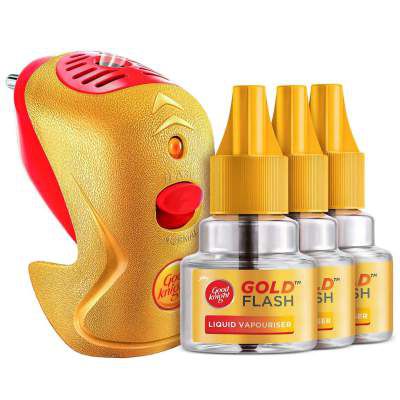 Good Knight Gold Flash - Mosquito Repellent Combo Pack (Machine + 3 Refills)