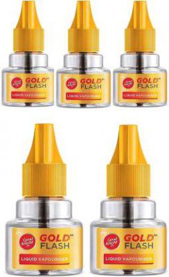 Good Knight GOLD FLASH - Pack of 5 Mosquito Vaporiser Refill  (5 x 9 ml)