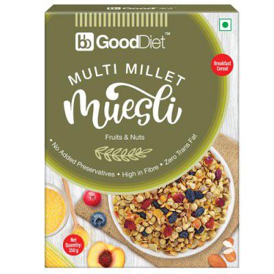 GoodDiet Multi Millet Muesli With Fruits & Nuts, 350 g