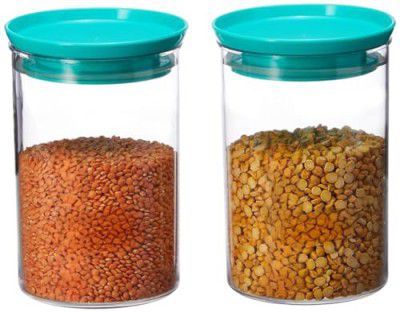 GOPI Airtight Plastic Storage Containers, Set of 2 (900 ml Each) (Blue)