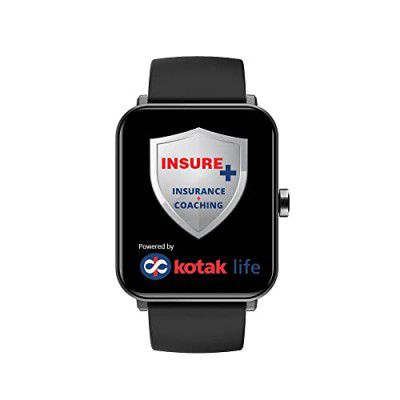 GOQii Insure+ 5 lakhs Health Insurance with Smart Vital Max (Black) and 3 Months Personal Coaching