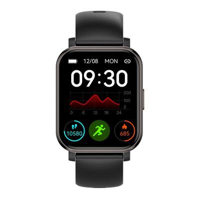 GOQii Stream Bluetooth Calling Smartwatch 1.69 HD Full Touch 7 Day Battery SpO2, Heart Rate & Sleep Tracking Multiple Exercise Modes3 Months Personal Coaching|Black