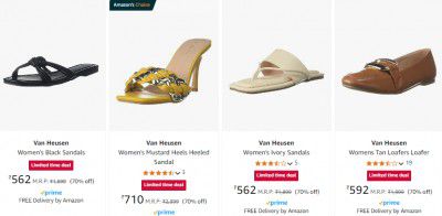 GRAB | Flat 70% Off On Van Heusen Footwear.