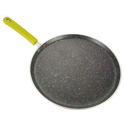 Granite Flat Tava 29Cm Green Pressed Alluminium Tawa in Green Colour by HomeTown