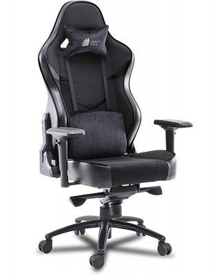 Green Soul® Monster Ultimate Series (T) Multi-Functional Ergonomic Gaming Chair with Premium & Soft Fabric Best in Class Comfort 3 Years Warranty Size - Large (Full Black)