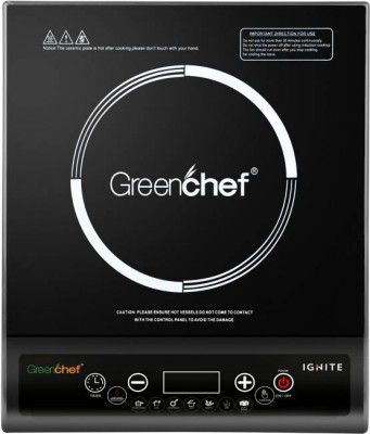 Greenchef 1800 W Induction Cooktop Push Button  (Black, IGNITE)