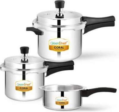 Greenchef Coral pressure cooker Combo 5 L, 3 L, 2 L (Aluminium)