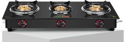 Greenchef Hybrid AI Glass Automatic Gas Stove (3 Burners)