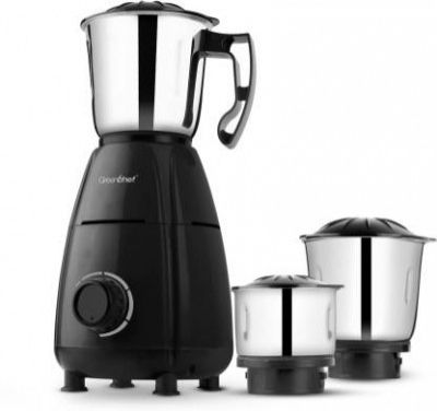 Greenchef JawaBlack 600 Mixer Grinder (3 Jars, Black)