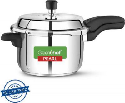 Greenchef Pearl 3 L Induction Bottom Pressure Cooker  (Stainless Steel)