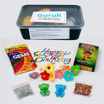 GURUH Cake Decoration Kit for Home Bakers, 400 g