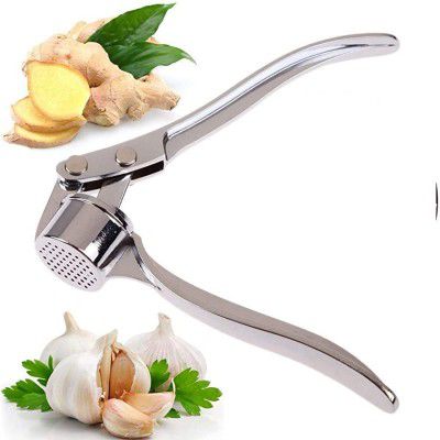 GURUSEVA Stainless Steel Garlic Press Squeezer Presser Ginger Masher Crusher and Lemon Juicer Kitchen Tools