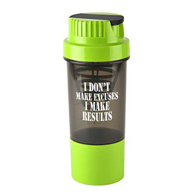 HAANS Printed Protein Shaker Bottle 500ml, Green