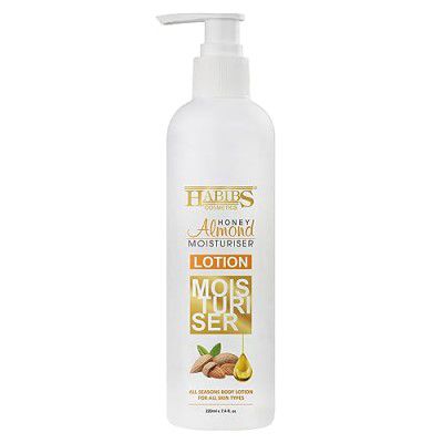 Habibs Body Lotion with Honey and Almond oil for Extra Hydrating Body Lotion for Dry Skin,Non-Greasy and Fragrance-Free Lotion All Skin Types 220 ml