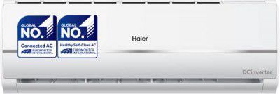 Haier 1.25 Ton 3 Star Split Dual Inverter AC - White  (HU15-3BE-INV, HS15V-TMS3BE-INV, Copper Condenser)