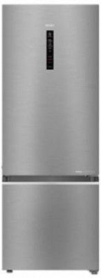 Haier 460 L Frost Free Double Door Bottom Mount 3 Star Refrigerator (Inox Steel, HRB-4804IS)