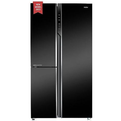 Haier 628 Litres Frost Free Side by Side Refrigerator with Magic Cooling Technology (Black Glass)