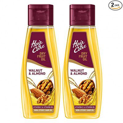 Hair & Care Dry Fruit Oil with Walnuts, Almonds & Vitamin E| Reduce Haifall |Stronger & Silkier Hair | 500 ml (Pack of 2)