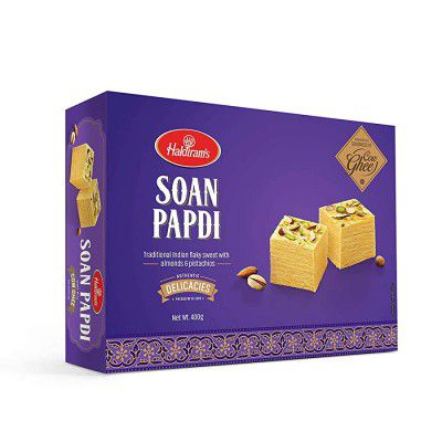 Haldirams Cow Ghee Soan Papdi Pouch, 400 g