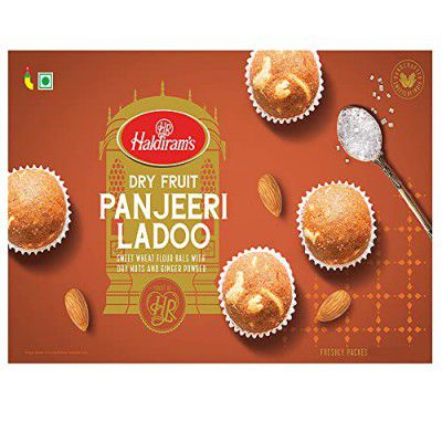 Haldirams Mithas Ladoo - Dry Fruit Panjeeri Box, 400g, Indian Sweets Diwali gift pack