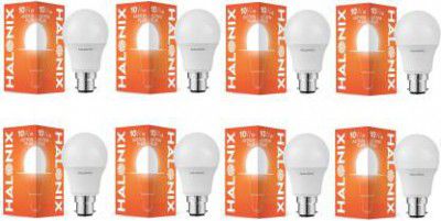 HALONIX 10 W Round B22 LED Bulb (Pack of 8)