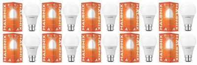 HALONIX 10 W Round B22 LED Bulb  (White, Pack of 10)