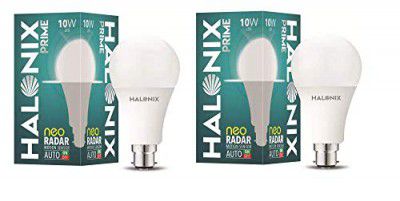 Halonix 10W B22D LED White Motion Sensor Bulb, Pack of 2