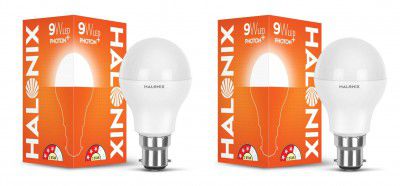 Halonix 9W B22 LED Cool Day Light Bulb, Pack of 2, (Photon Plus)