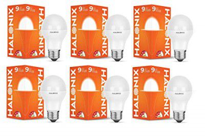 Halonix Astron Plus Base E27 9-Watt LED Bulb (Pack of 6, Warm White)