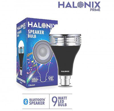 Halonix B22D 9-Watt LED Bluetooth Speaker Music Bulb (White and Yellow Light). No Cable-No Charging