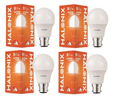 Halonix Photon Plus Base B22 9-Watt LED Bulb (Pack of 4, Warm White)