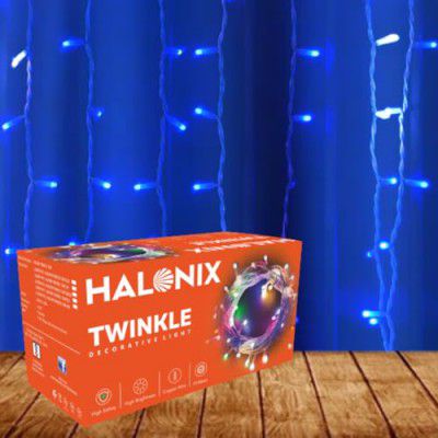 Halonix Twinkle 10Meters Blue 46 Led Decorative Copper String Light | Diwali Light | Fairy Light | Festival Light | Curtain Light for Decoration | Ladiya for Diwali, Christmas