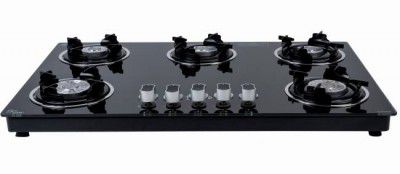 Hamlay Hob Top Exclusive Series 5 Burner Steel Manual Gas Stove (5 Burners)