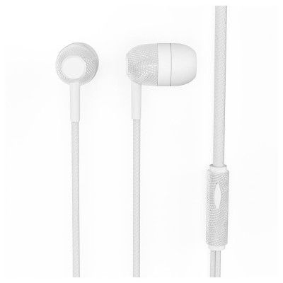 Hammer Nail In-Ear Wired Earphone, Super Deep Bass, Super Deep Bass, Balanced Natural Sound Buds, Built-in Mic, White