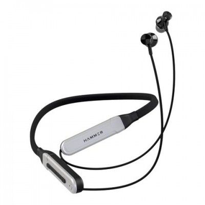 Hammer S Neckband (IPX4 Water Resistant, Upto 30 Hours Playback, Silver)