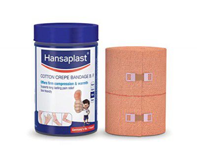 Hansaplast Soft Cotton Pain Relief Crepe Bandage Pack of 1 (10CMx 4MTR)