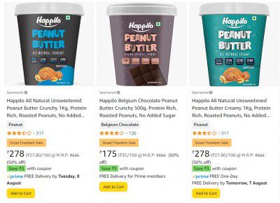 Happilo Peanut Butter Upto 50% Off