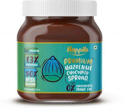 Happilo Premium Chocolate Hazelnut Spread, Low Carb Dessert Spread, Smooth & Delicious 200 g