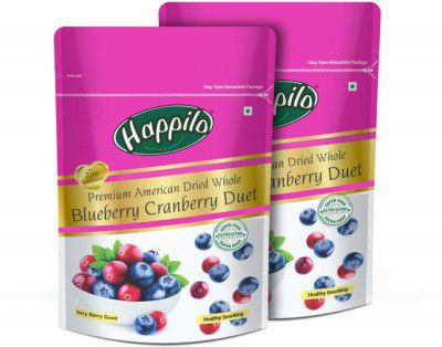 Happilo Premium Dried Blueberry Cranberry Duet Blueberry, Cranberries  (2 x 200 g)