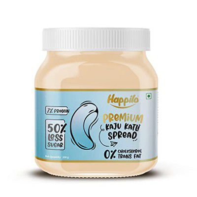 Happilo Premium Kaju Katli Spread, Delicious and Creamy Spread with Rich Flavor of Roasted Premium Cashews, 200g